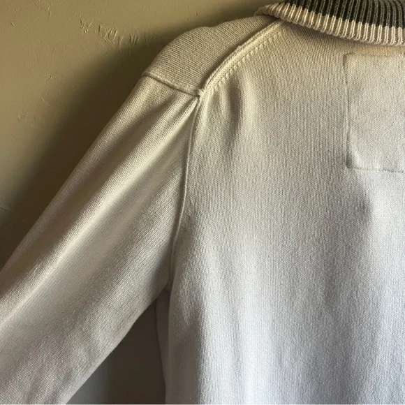 American Eagle Y2K Quarter Zip/Button Up Heavy Knit Sweater Classic Fit‎ Sz M - Picture 8 of 10
